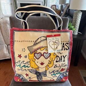 NWT NEW Brighton Seas The  Day Canvas Tote Bag